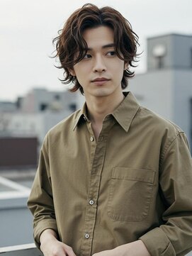 キャンバス バイ ネオリーブ 横浜西口(Canvas by neo.) フェザーパーマ/センターパート/ニュアンスパーマ/マッシュ/横浜