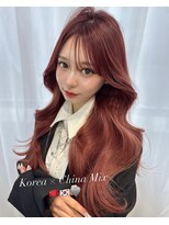 ユーフォリア 渋谷グランデ(Euphoria SHIBUYA GRANDE)&nbsp;ブリーチなしダブルカラー♪ボルドーブラウン