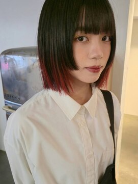 マカロニコースト(macaroni coast) 姫カット 似合わせカット デザインカラー 毛先カラー