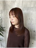 レイヤーカット オレンジブラウン
