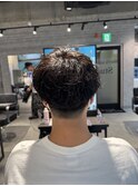 刈り上げラウンドマッシュ×波巻きスパイラルパーマ