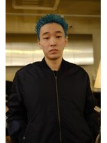 ランプ 代官山(the lamp)&nbsp;メンズスパイキーショートハイトーンターコイズカラーショート