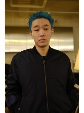 ランプ 代官山(the lamp) メンズスパイキーショートハイトーンターコイズカラーショート