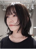 天神大名レイヤーカット大人レイヤーくびれヘアロング今泉