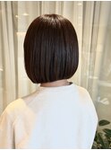 オイルカラー×艶感たっぷり丸みボブ