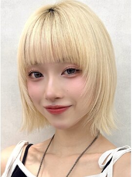 エジョン 三鷹店(Aejon) 三鷹レイヤーカット韓国ダブルカラー顔周り前髪カットボブ