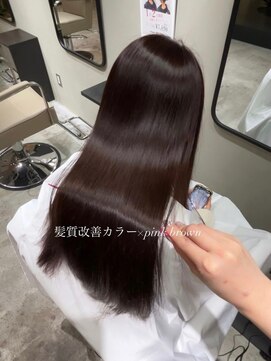 オリ('Oli) 髪質改善カラー×pink brown