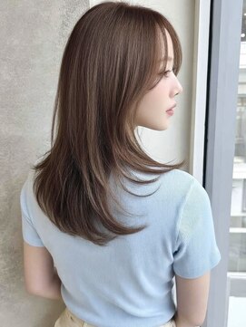 トーン 上大岡(tone.) ミディアムレイヤー”レイヤーカット*髪質改善*ベージュブラウン