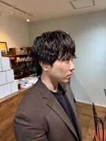 ディープ(Deep)&nbsp;無造作シャドウパーマメンズミディ
