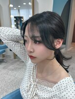 ボタン 熊本(VOTAN) 透ける暗髪/レイヤーカット/顔まわり/韓国ヘア/熊本美容室