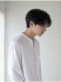 好感度刈り上げセンターパート/黒髪マッシュ/大人メンズ/銀座駅