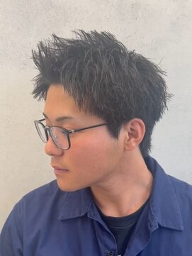 ルースト 南堀江店(ROOST) 刈り上げセンターパート/波巻きツイストスパイラル/南堀江