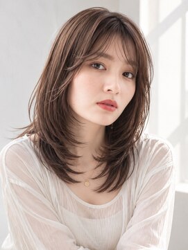 ノラ ギンザ(NORA GINZA) ウルフレイヤー×セミディ×前髪あり×小顔カット30代40代50代