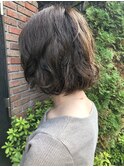 【melt】透明感シアーベージュ☆小顔ボブのニュアンスパーマ