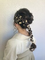 ヘアセットサロン アッシュ 神戸三宮(Ash) 金箔あみおろしアレンジ