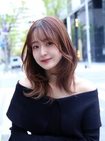 ヨファヘアー 岡本店(YOFA hair)&nbsp;大人可愛いイメチェン小顔ふんわりカールヘルシースタイル0402