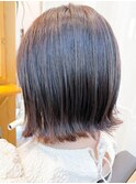 20代30代40代髪質改善カラーショコラアッシュ艶感外はねボブ