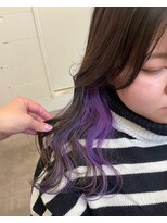 ラフ 原宿(L.a.a.g.f harajuku)&nbsp;インナーカラー パープル ラベンダー＠原宿