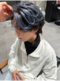 静岡NEXTNEO石井/メンズブリーチカラーセンターパート