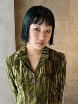 ニール(nier)&nbsp;ミニボブダブルカラーグリーンカラーローライト中区袋町