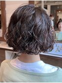 原宿/大人ボブ/ボブ/ミニボブ/スパイラルパーマ/原宿パーマ/黒髪