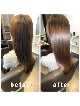 アールサロンプラスキャスパ 自由が丘(Rrsalon+CASPA) 《髪質改善》R.HASエクソソーム水素トリートメント＋カラー