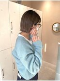 ぶつ切りボブ/シアーベージュ#くすみベージュ＠20代/30代
