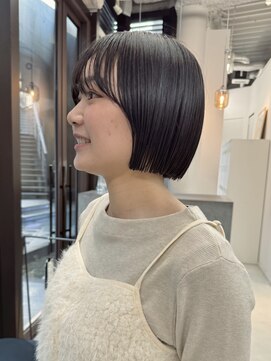 ミィ 表参道(mee.) 似合わせカット ボブヘア 縮毛矯正 ミニボブ 切りっぱなしボブ