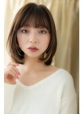 □イヤリングカラー姫カットレイヤー丸みボブ403-5戸頭20代30代