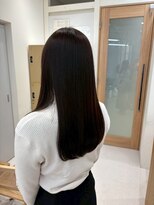 ハニー 町田(HONEY)&nbsp;髪質改善　バイカルテ　縮毛矯正　ダークブラウン　ストレート