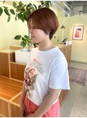 20代30代40代　アプリコットオレンジ/ショートスタイル