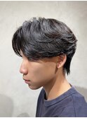 メンズセンターパート/ニュアンスパーマ