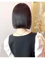 ロンドヴァリー 渋谷店(Lond vallee) ☆重め×ミニマルボブ×髪質改善縮毛矯正×チャコールグレー