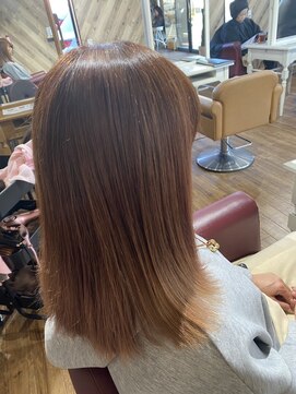 ルネッサンスヘアー ラファエロ(RAFFAELLO) ピンクベージュ　明るい白髪染め　エドルクオンカラー　艶カラー