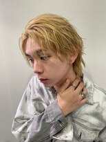 イリ(iLi) 【iLi ×HIRAI 】メンズウルフ/ハイトーンカラー/ミルクティー