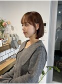 大人ボブ/韓国風サイドバング/コンパクトボブ