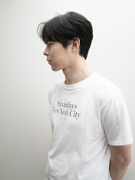 ポートラブ(Portlove) メンズショート センターパート 大人ヘア ニュアンスパーマ