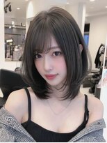 ロッソ 大橋店(Rosso) 暗髪のふんわりフェイスボブ【大橋】