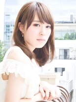 パティオン(PATIONN)&nbsp;すっきり耳かけサラサラ涼しい透明感ツヤストレート内巻きミディ