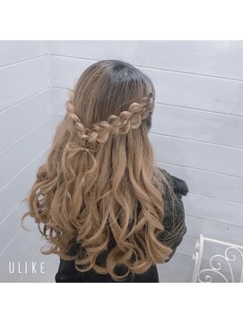 アチーブ エムプラス 茶屋町店(Achieve m +) ハーフアップ【茶屋町ヘアセット専門店Achieve m+ by前川】