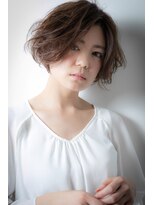 カバーヘア ブリス 大宮西口(COVER HAIR bliss)&nbsp;ニュアンスカラーのくせ毛風アシンメトリーグラマラスボブv大宮