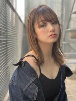 オースティン 門前仲町(AUSTIN)&nbsp;大人かわいい前髪セシルカットココアブラウンフリンジウェーブ