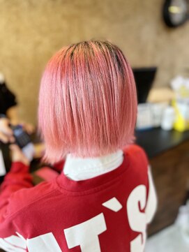 アークスヘアー 大人可愛い艶感ジェンダーレス☆フェアリーピンクボブ