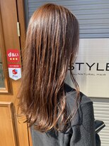 スタイル(STYLE)&nbsp;20代ピンクブラウンヘルシーロングウェーブヘアサイドバング