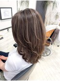 大人ガーリー白髪ぼかしハイライト(入れて3ヶ月後メンテナンス