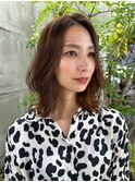 ふんわりミディアム☆伸ばしかけ☆ミルクティーベージュ