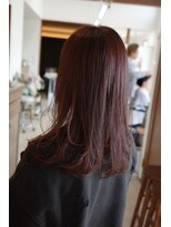 ハスコ(husco)&nbsp;レイヤーカット×ピンクブラウン