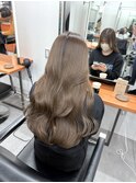 ブリーチなしダブルカラーレイヤーカットミルクティーベージュ