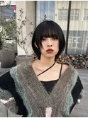 大人可愛いショートボブウルフカット