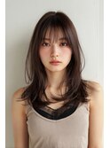 美髪レイヤースタイル/チークバングレイヤーカール